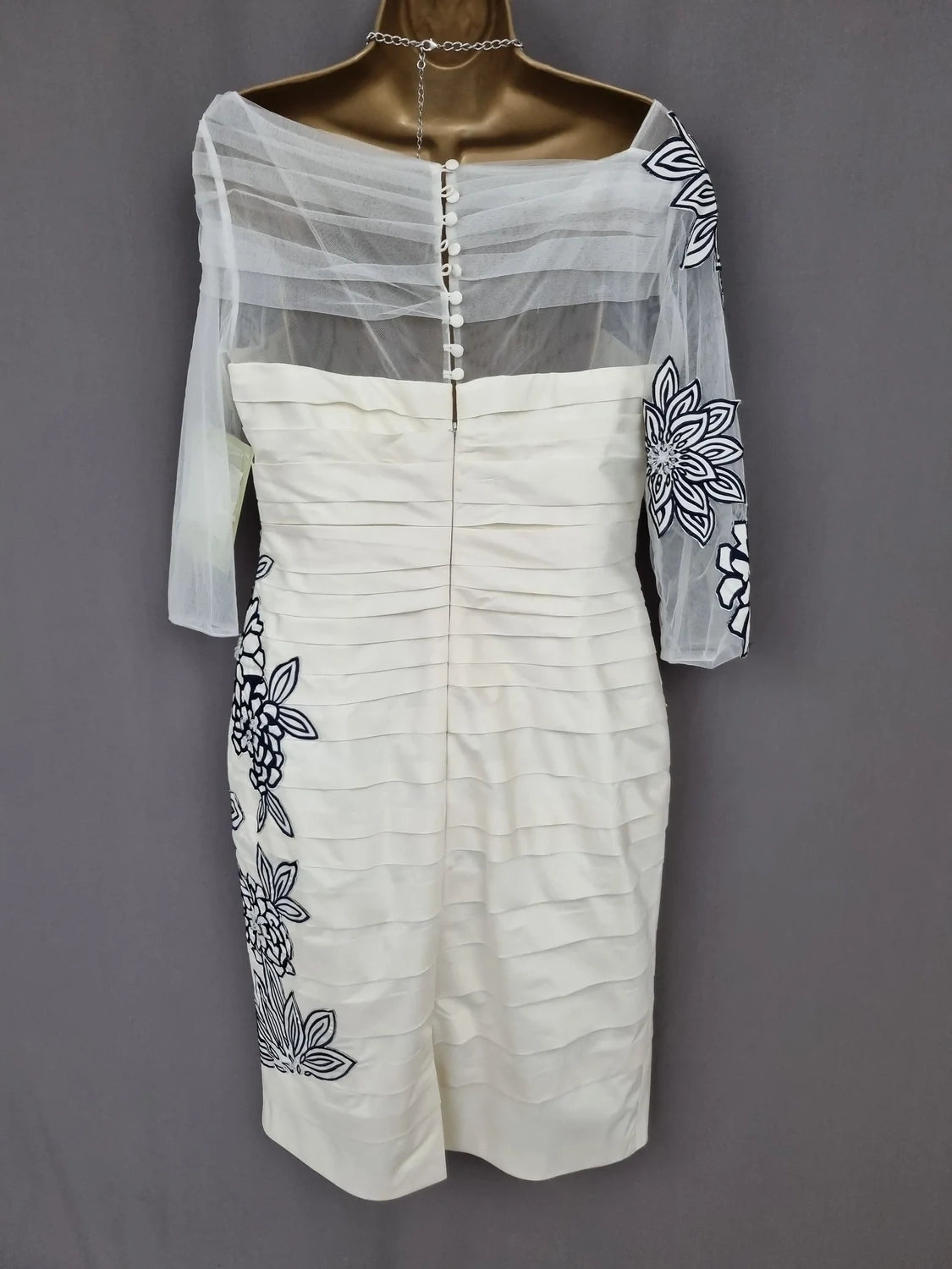Irresistible ivory and blue dress a perfect dress for the mother of the bride or mother of the groom or event to wear at ascot races!.