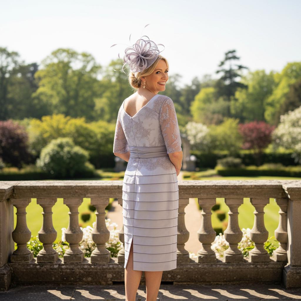 Ispirato by Condici Silver Mother of the Bride 2 piece outfit. Signature Dress