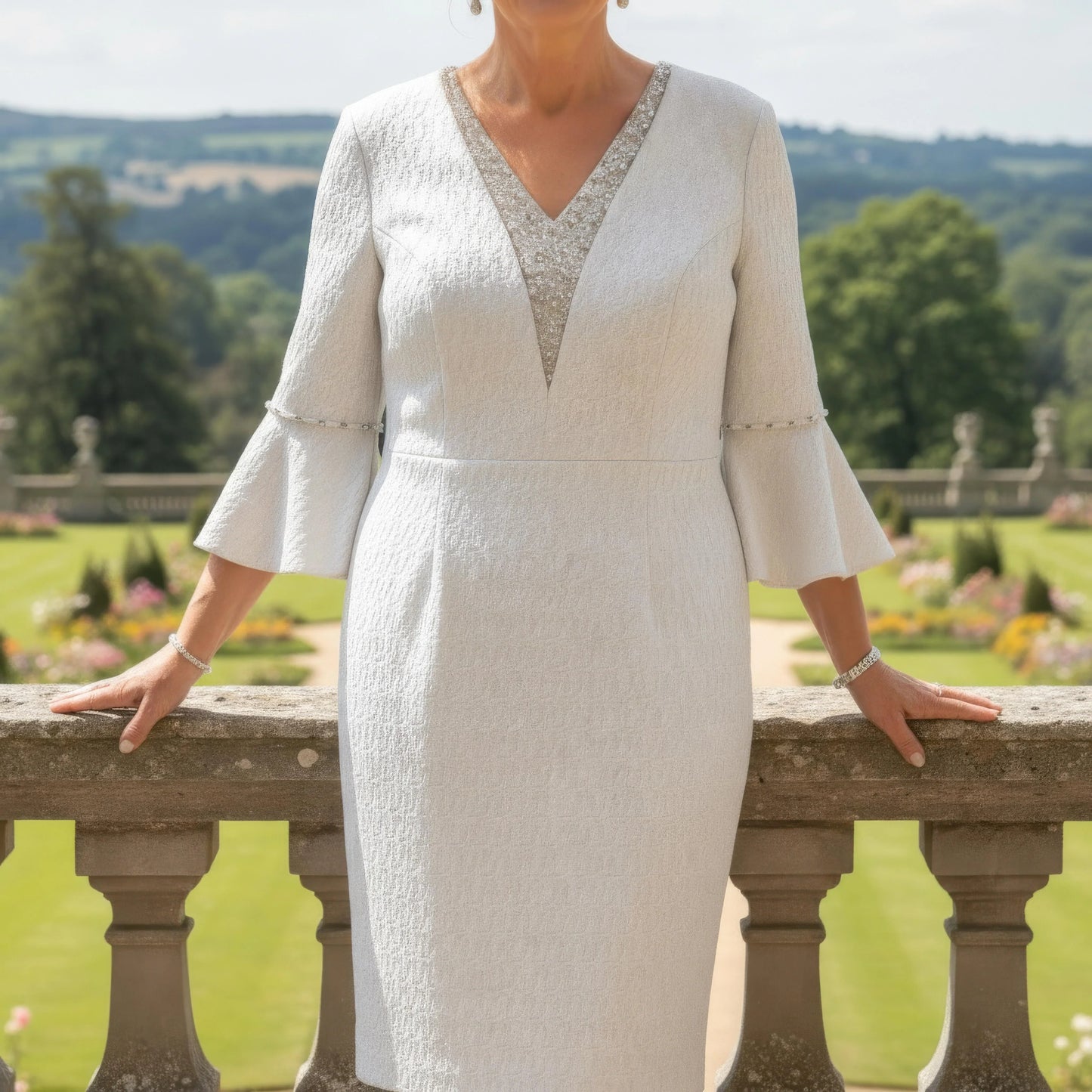 Lizabella Dress Silver 2351