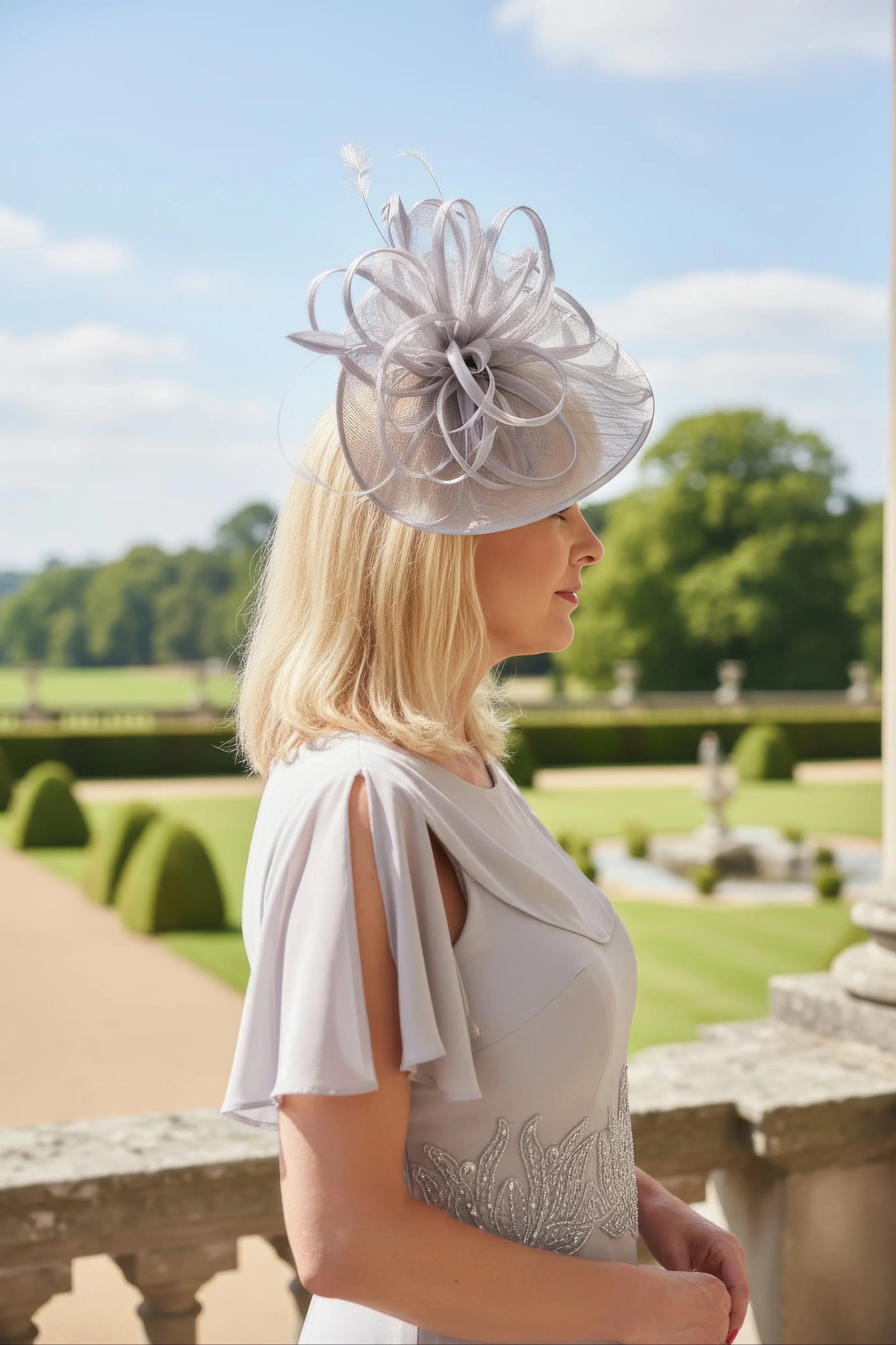 Silver mother of the bride dress by lizabella