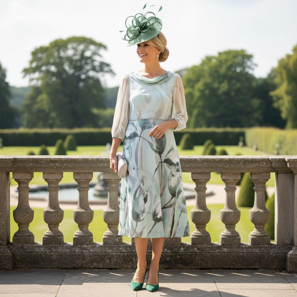 Lizabella 2838 green ALine Mother of the Bride dress