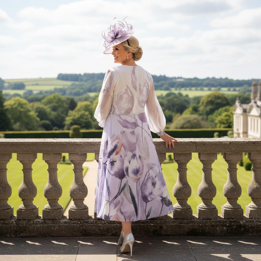 purple mother of the bride chiffon dress by lizabella - signature dress