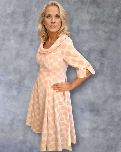 Lizabella Dress Pink spots 2269 - Signature Dress