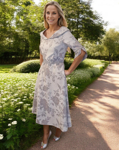 Lizabella Dress Silver 2370 - Signature Dress
