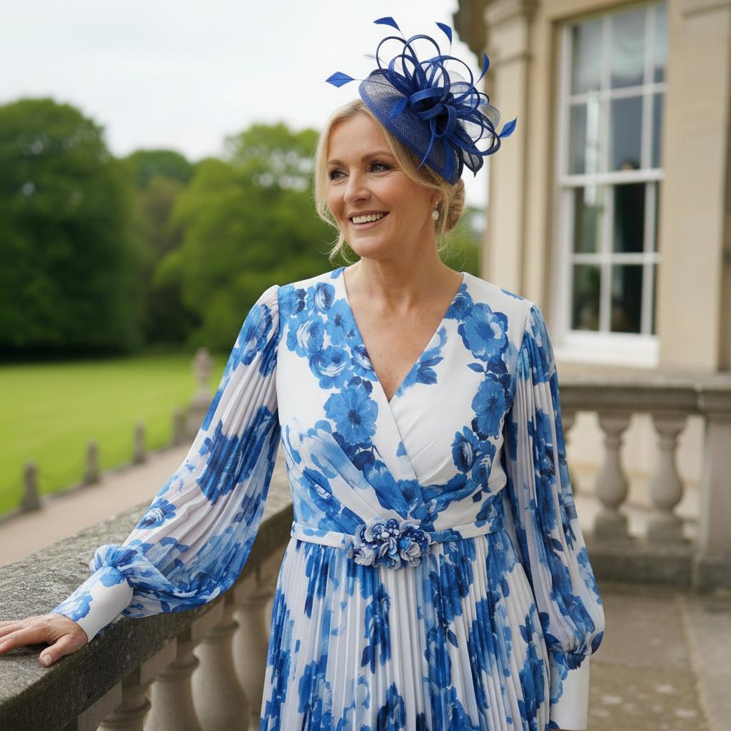 Veni Infantino 29806 full length
Blue Mother of the Bride Dress with sleeves