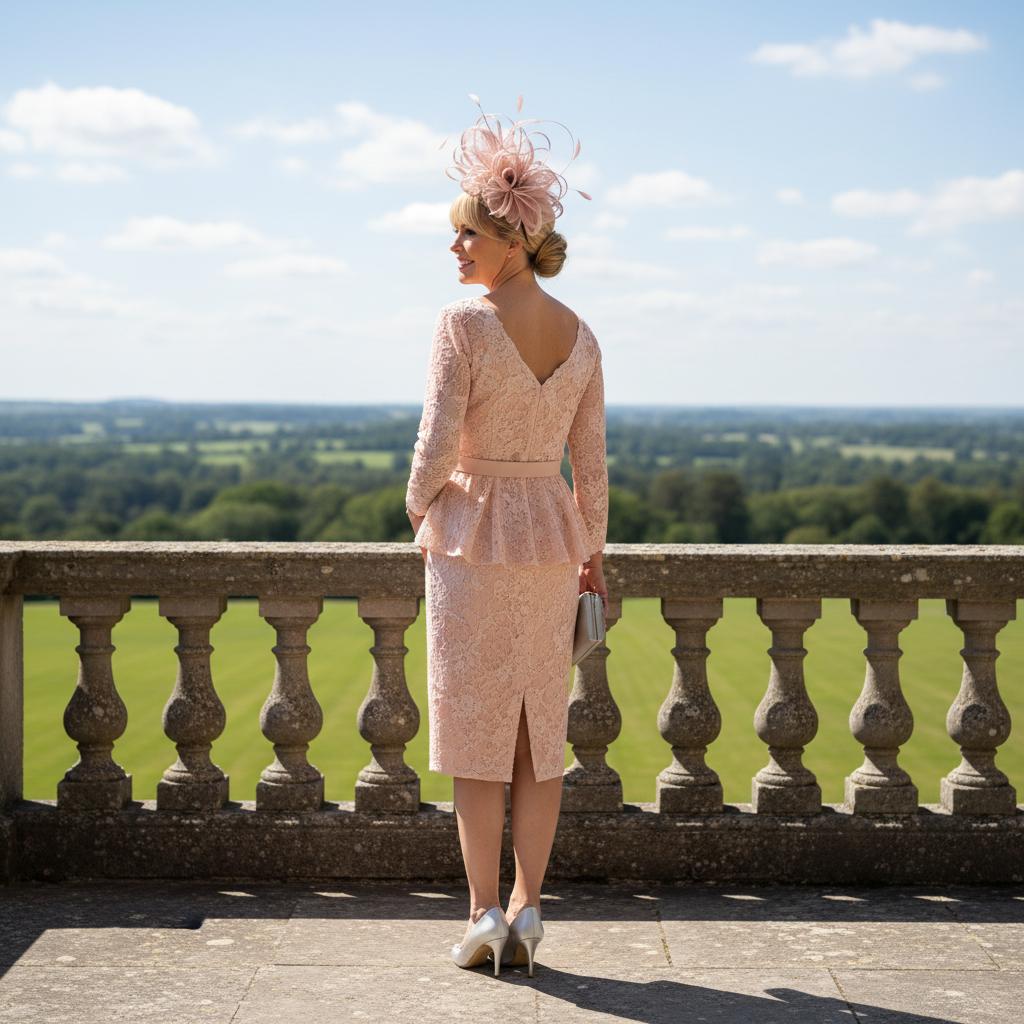 veni infantino peach mother of the bride dress. Signature Dress