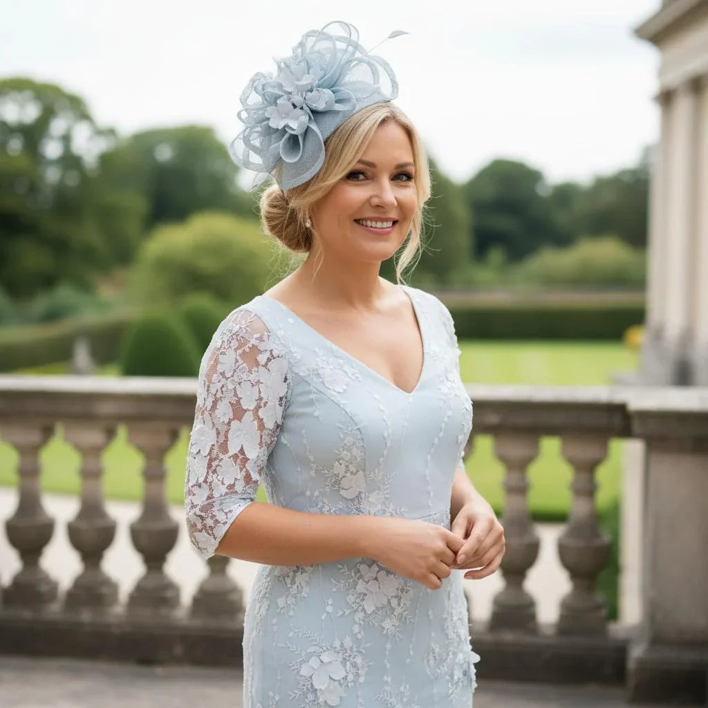 princess polly baby blue dress The Millinery Moment at the Hat Lunch main image 1
