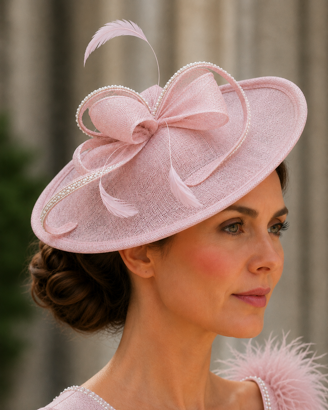 Bespoke Mother of the Bride Fascinator – SD Luxe Crystal Oval Design