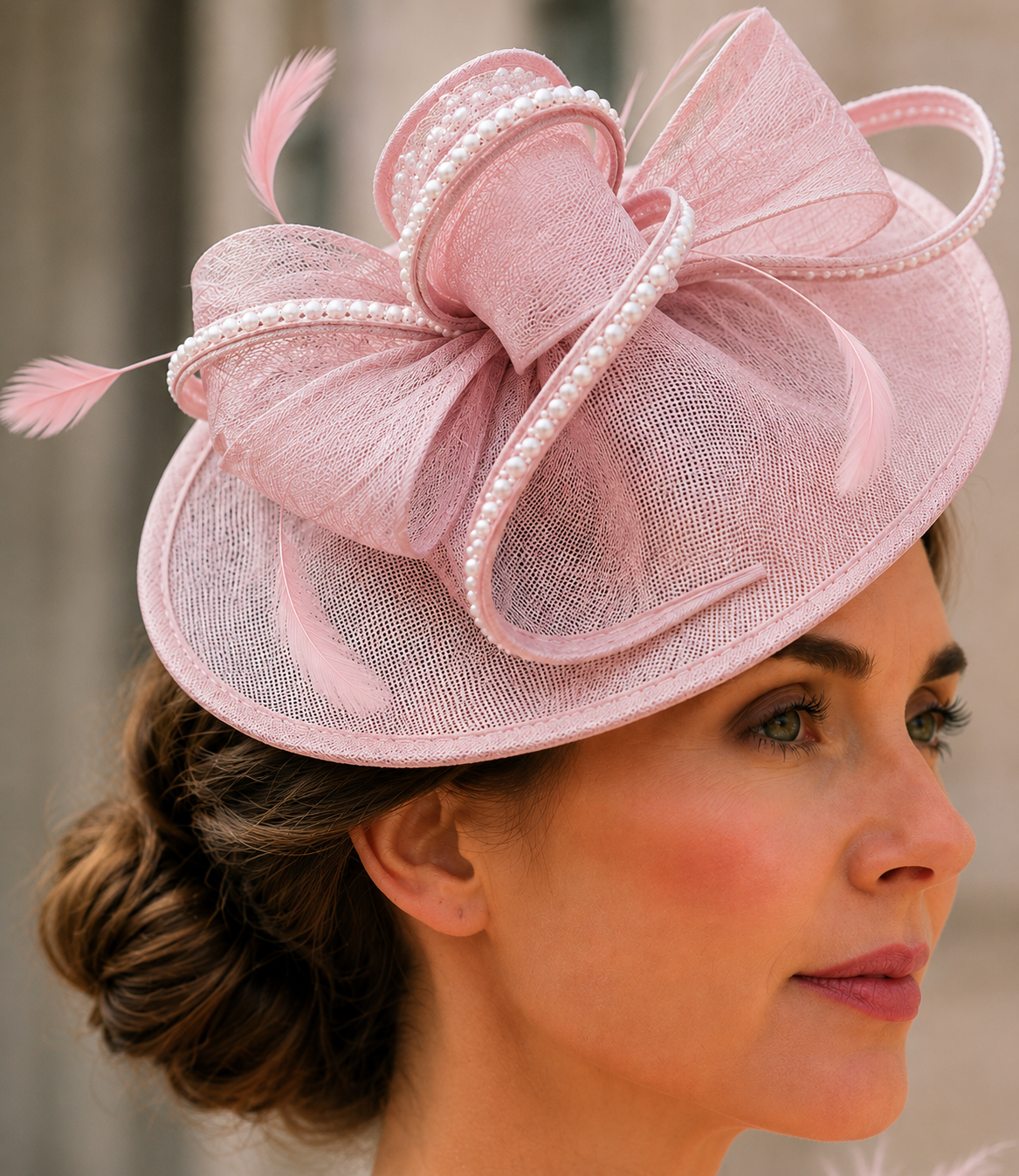 Bespoke Mother of the Bride Fascinator – SD Luxe Crystal Oval Design