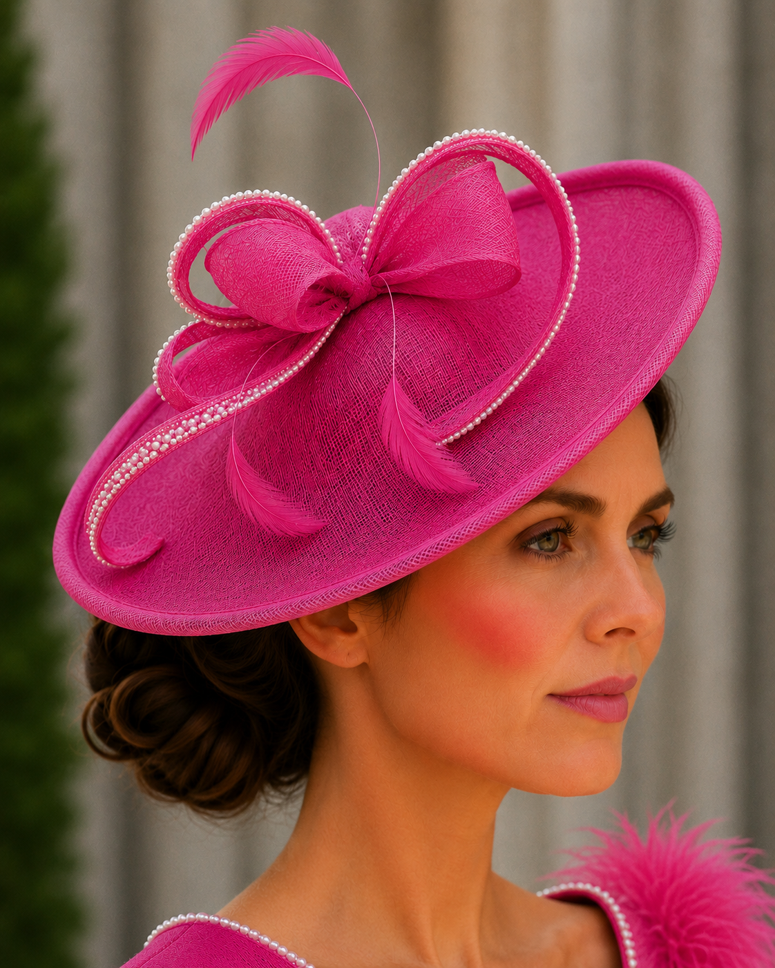 Bespoke Mother of the Bride Fascinator – SD Luxe Crystal Oval Design