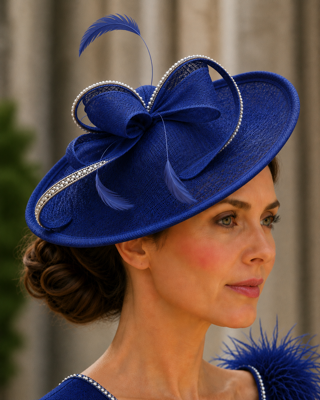 Bespoke Mother of the Bride Fascinator – SD Luxe Crystal Oval Design