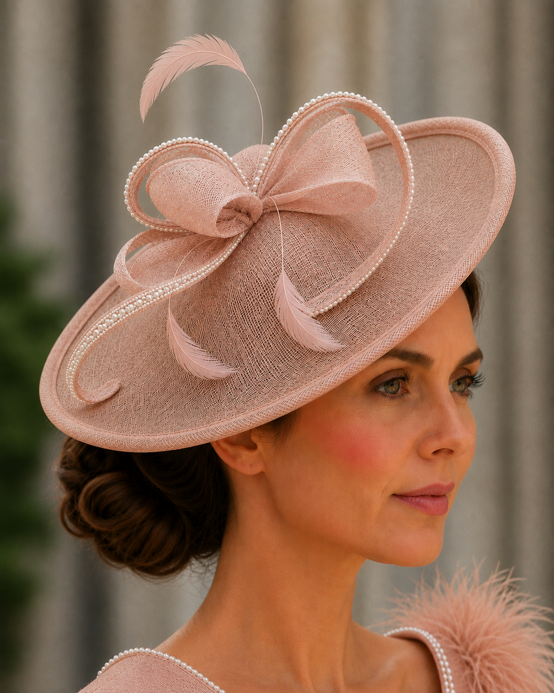 Bespoke Mother of the Bride Fascinator – SD Luxe Crystal Oval Design