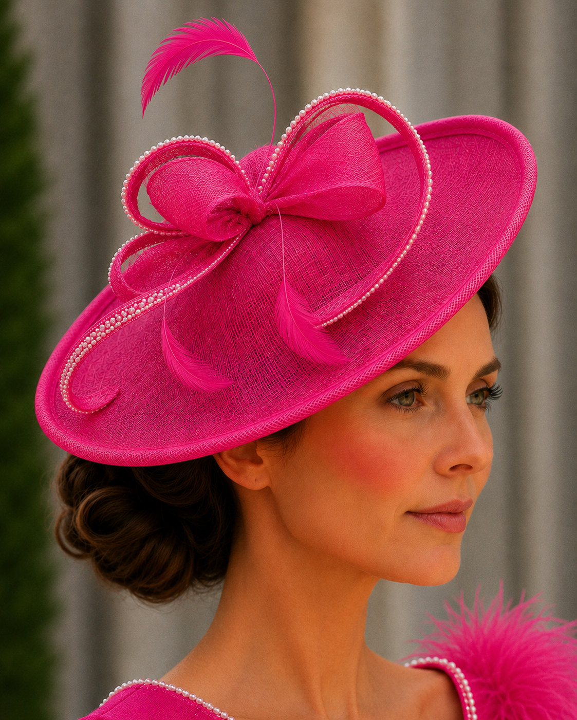 Bespoke Mother of the Bride Fascinator – SD Luxe Crystal Oval Design