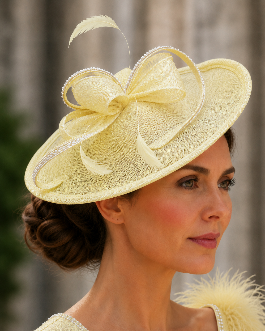 Bespoke Mother of the Bride Fascinator – SD Luxe Crystal Oval Design