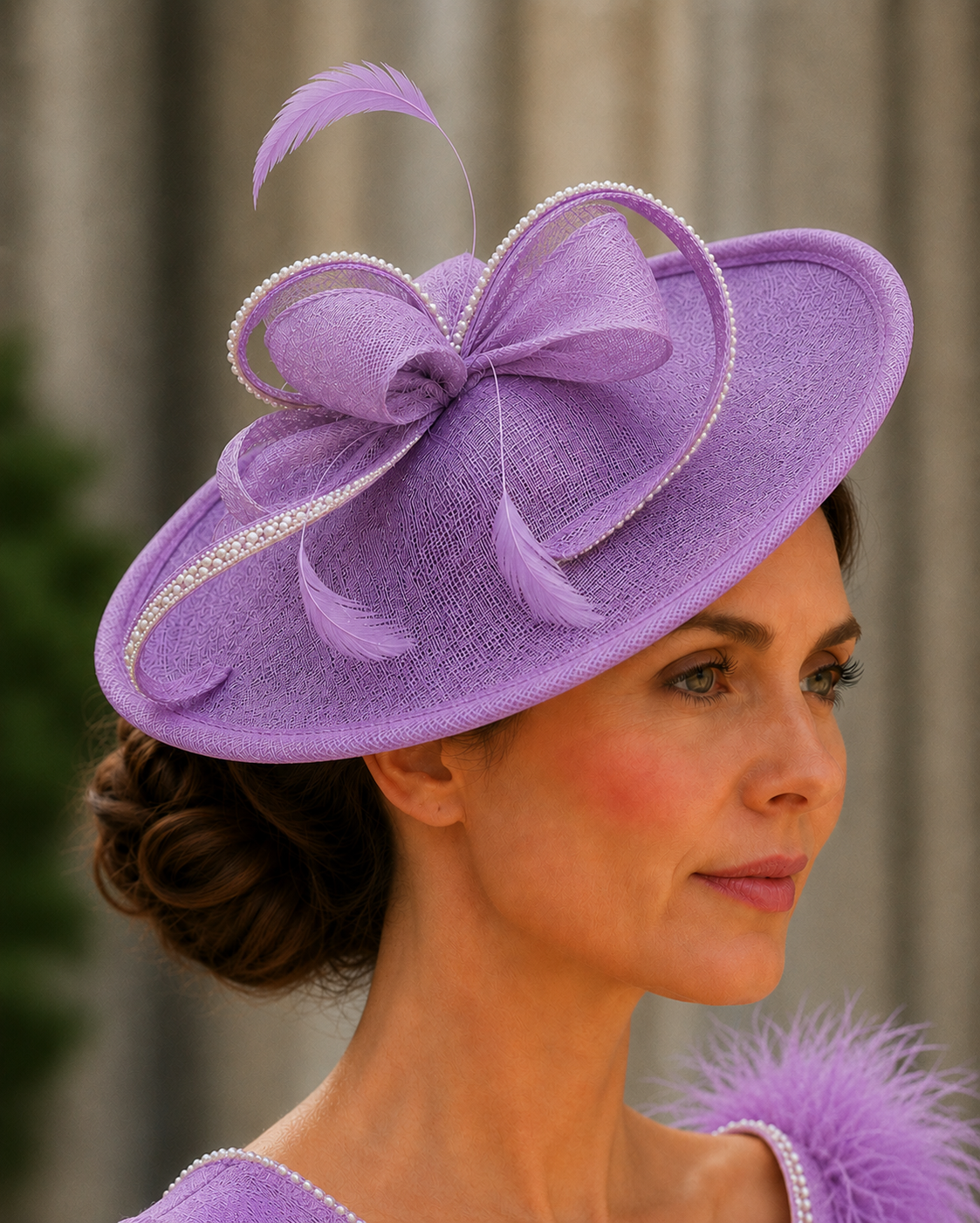 Bespoke Mother of the Bride Fascinator – SD Luxe Crystal Oval Design