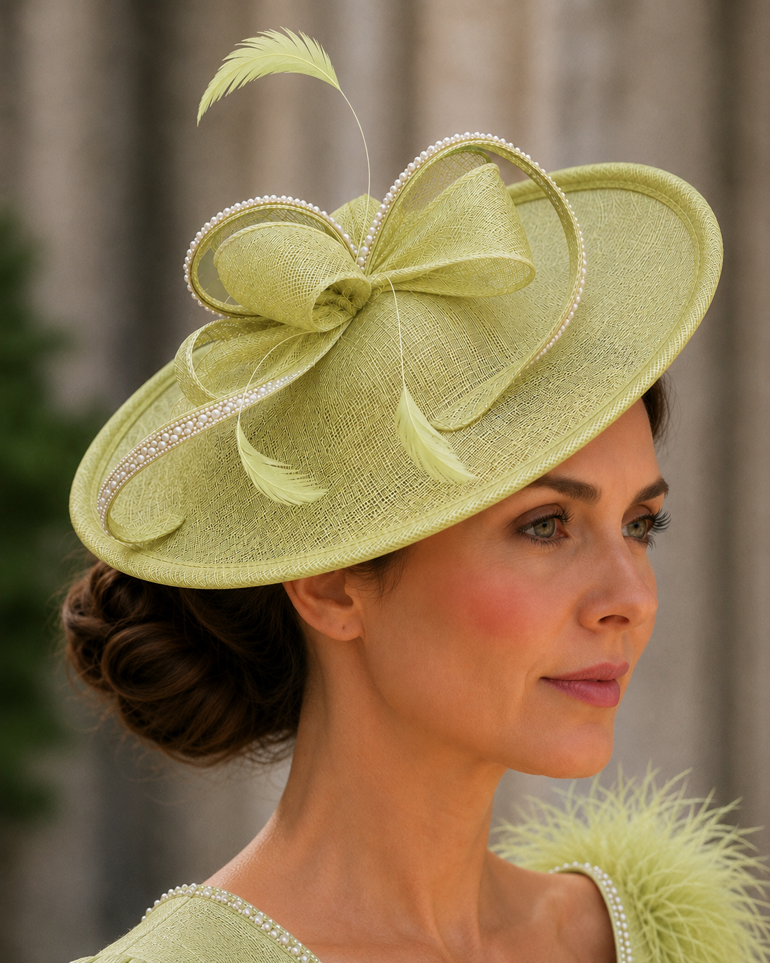 Bespoke Mother of the Bride Fascinator – SD Luxe Crystal Oval Design