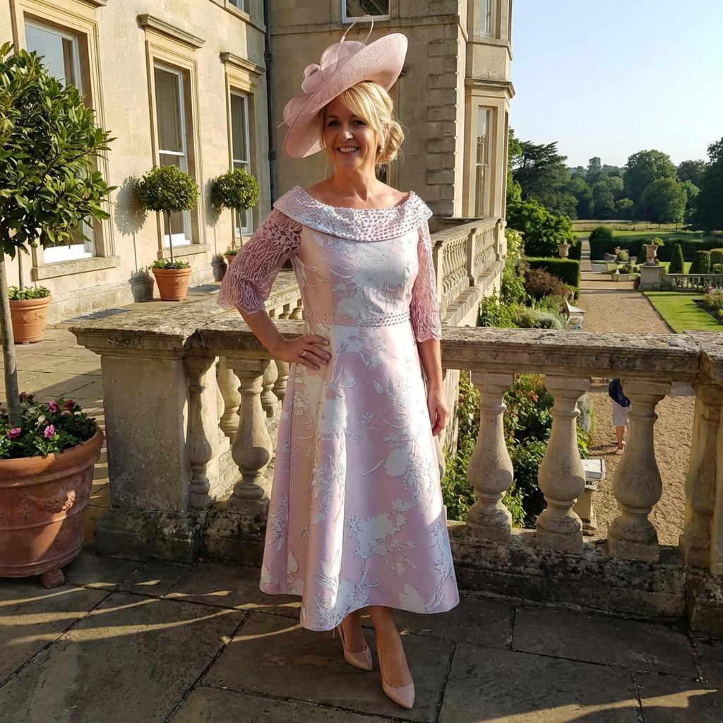 Lizabella 2998 blush pink Mother of the Bride dress with elegant fitted silhouette and refined occasion wear styling