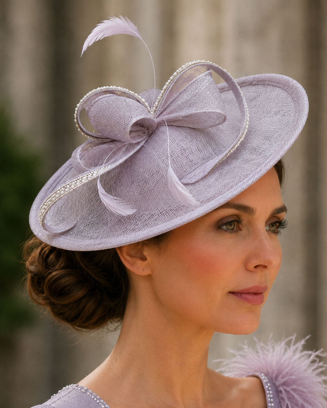 Bespoke Mother of the Bride Fascinator – SD Luxe Crystal Oval Design