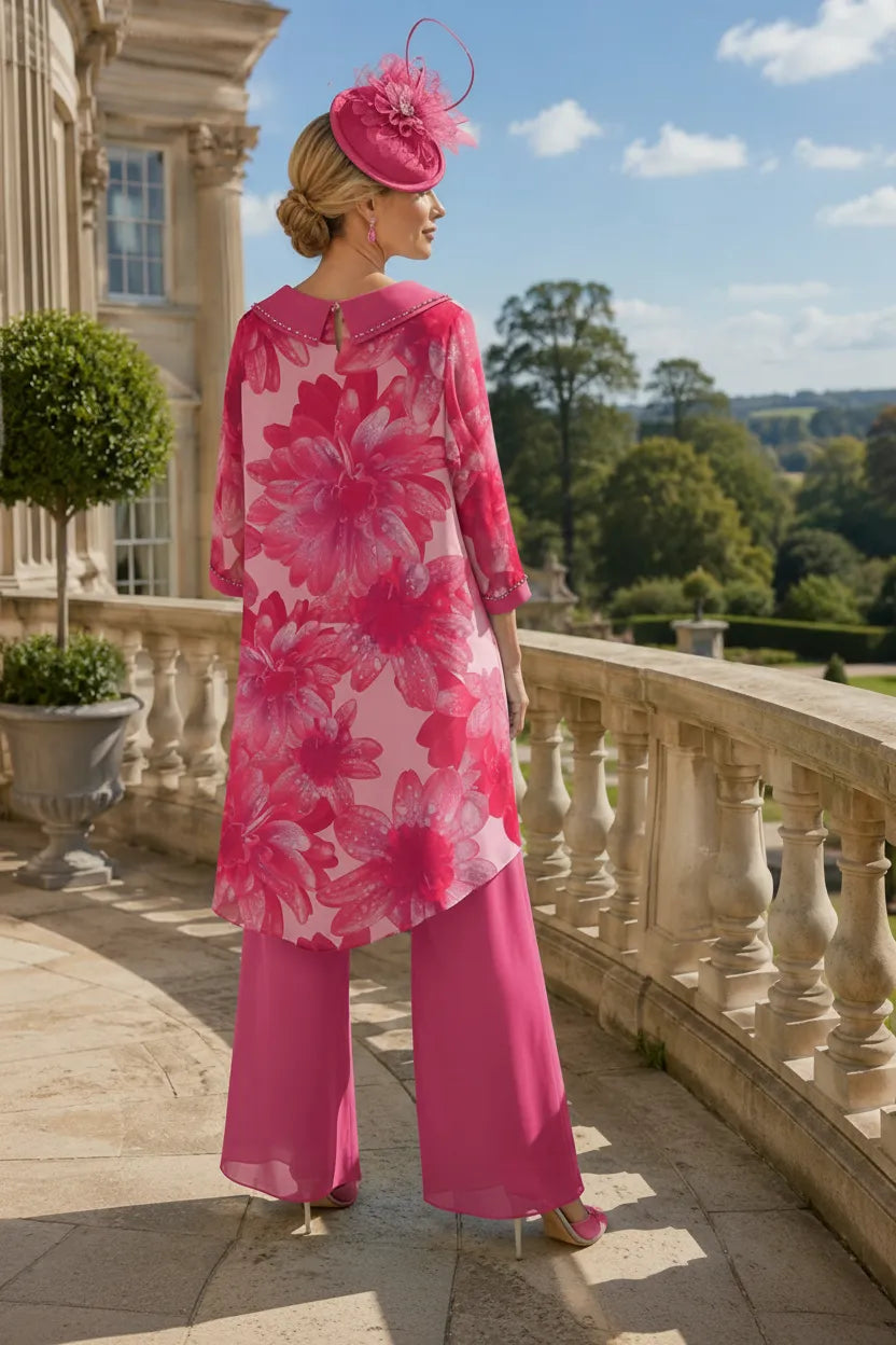 Pink Mother of the Bride Trouser Suit – Lizabella 7360