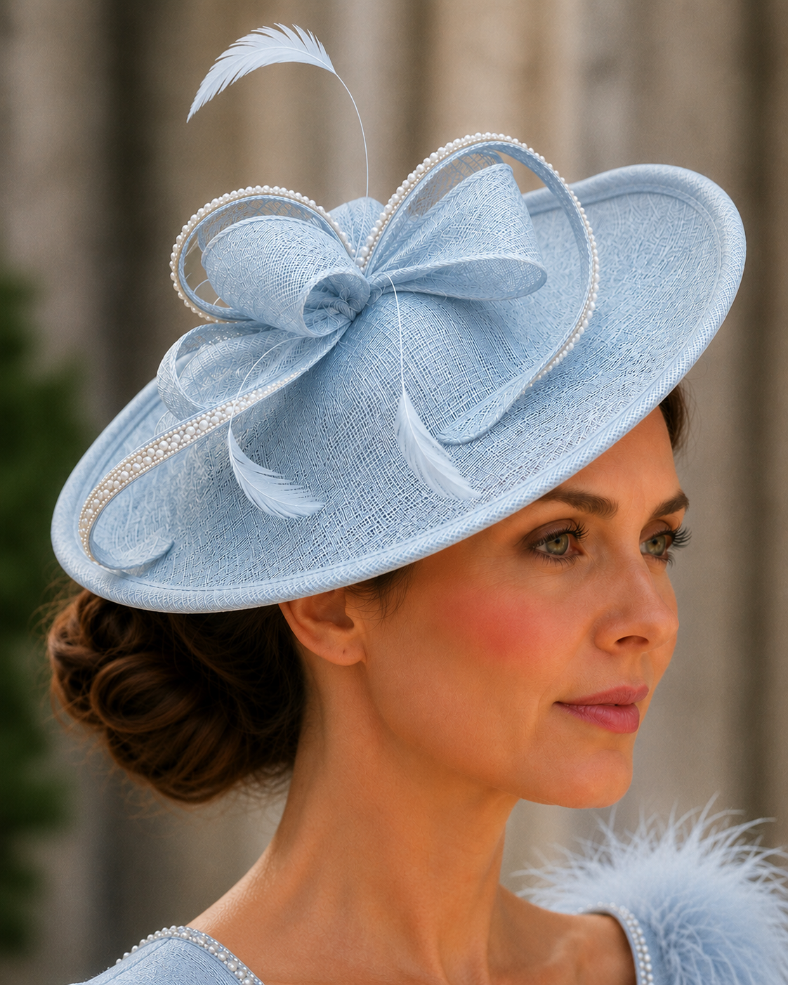 Bespoke Mother of the Bride Fascinator – SD Luxe Crystal Oval Design