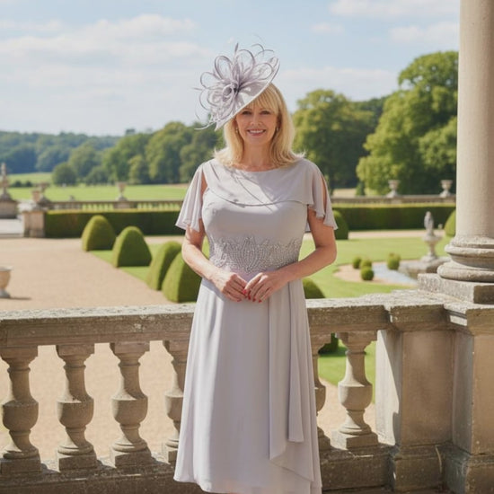 Silver mother of the bride dress by lizabella