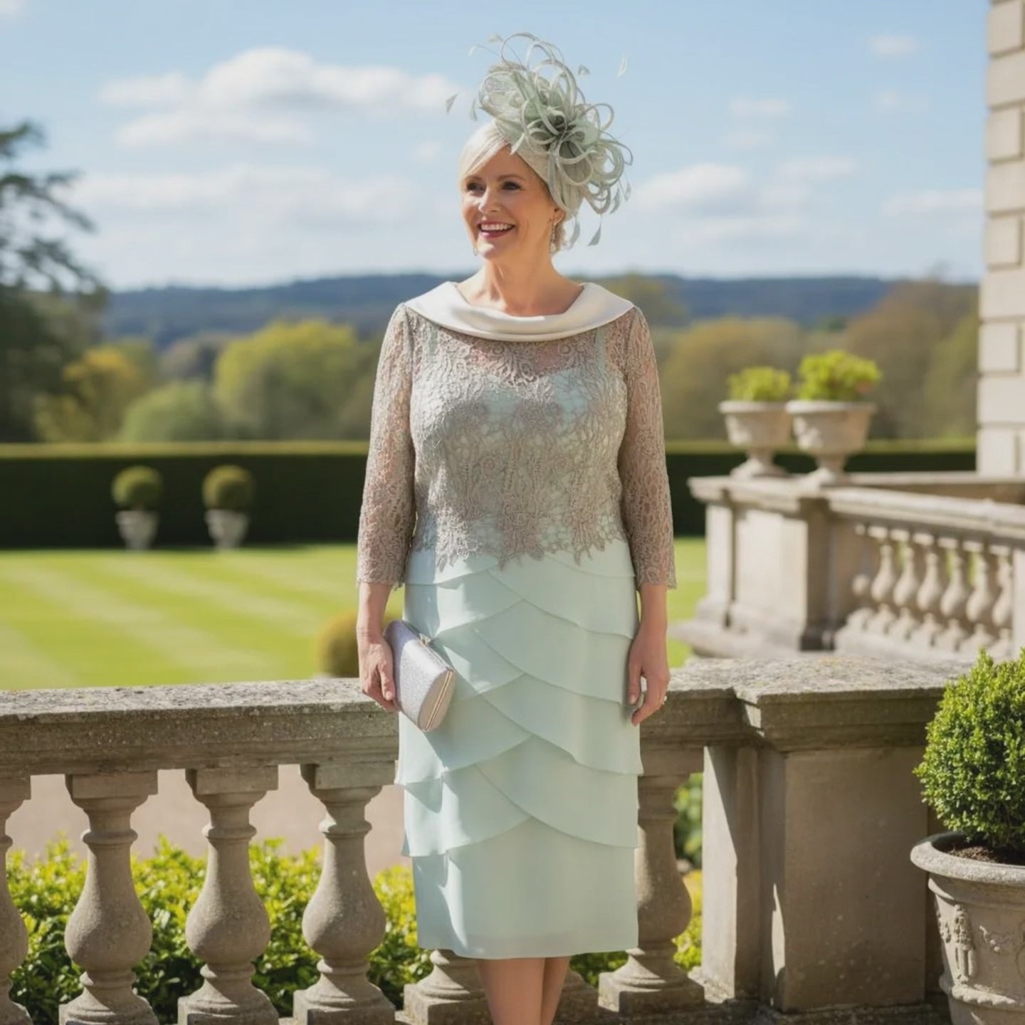 Couture Club 4G182 mother of the bride dress with sleeves