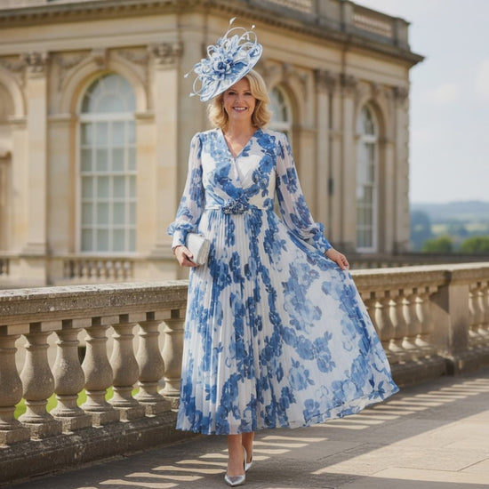 Veni Infantino 29806 full length
Blue Mother of the Bride Dress with sleeves