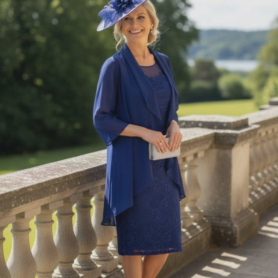 Condici cobalt blue mother of the bride dress and jacket - Signature Dress