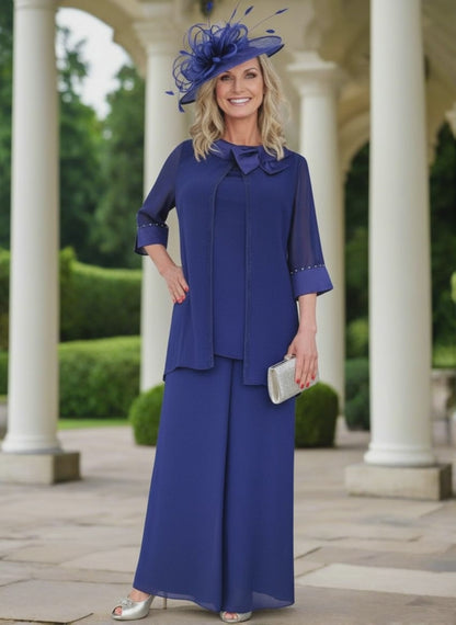 Lizabella 7231 blue Mother of the bride trouser suit - Signature Dress