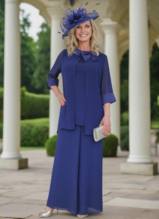 Lizabella 7231 blue Mother of the bride trouser suit - Signature Dress