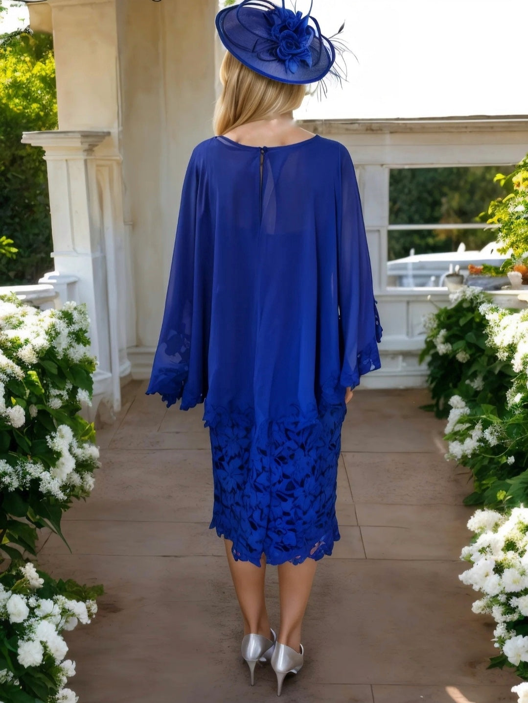 Veni Infantino Dress and Poncho Royal Blue 991147 - Signature Dress