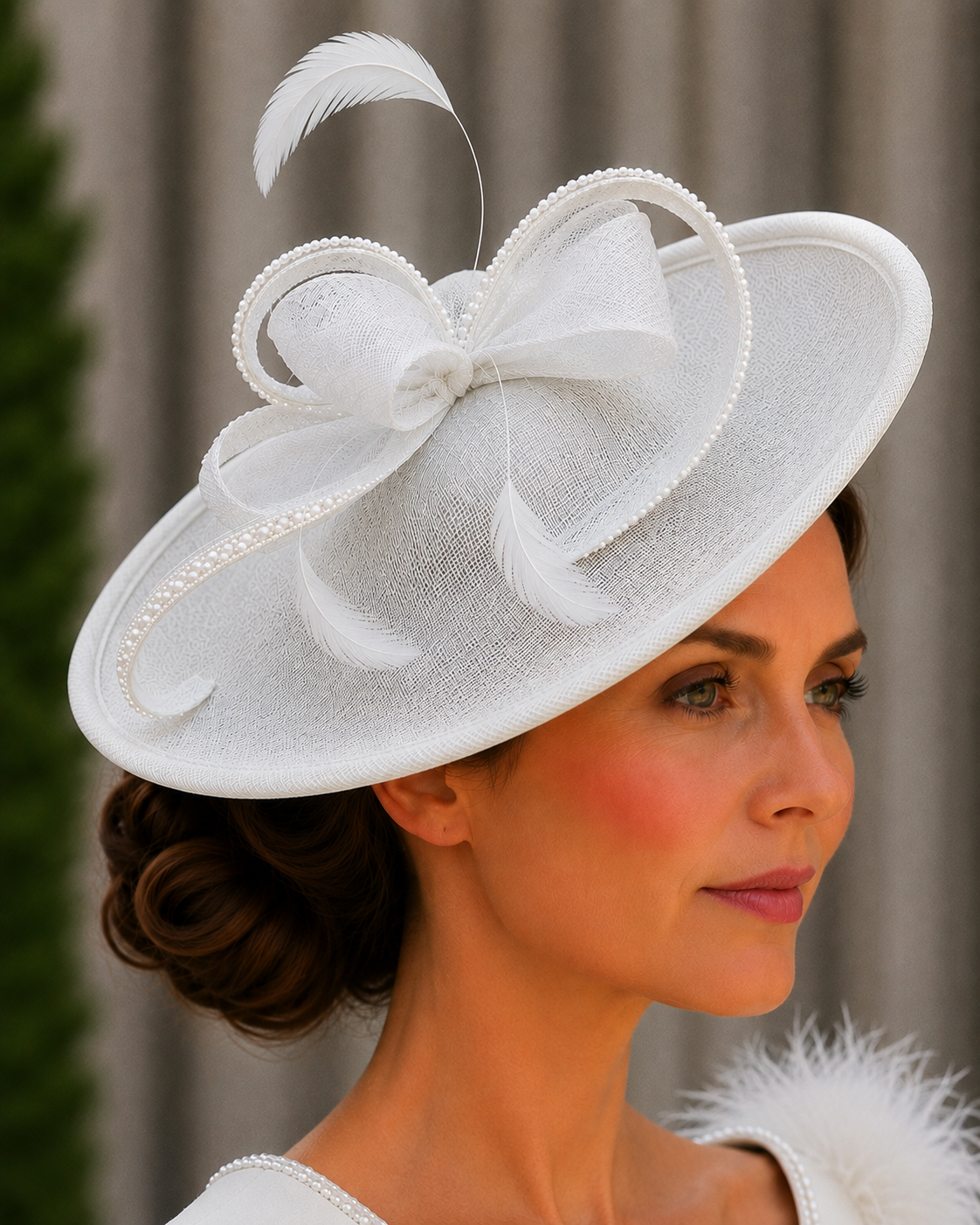 Bespoke Mother of the Bride Fascinator – SD Luxe Crystal Oval Design